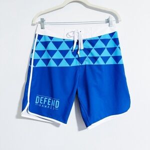 Defend Hawaii - Blue Tribal Boardshorts